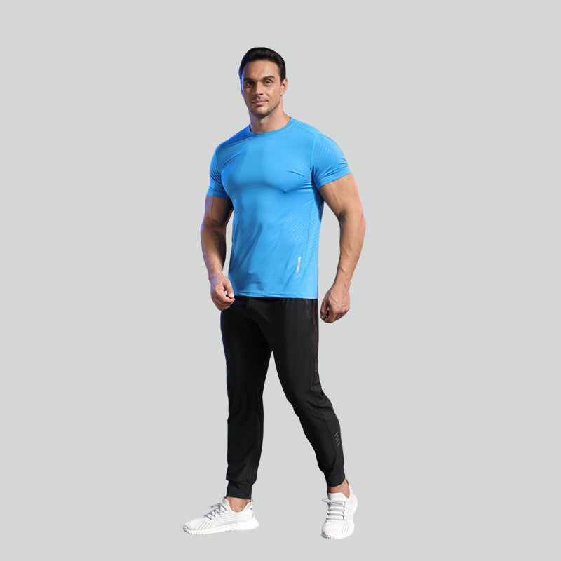 Short Sleeve Round Neck Quick-drying Breathable Sports T-shirt Men