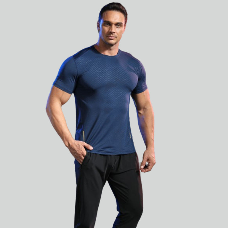 Short Sleeve Round Neck Quick-drying Breathable Sports T-shirt Men