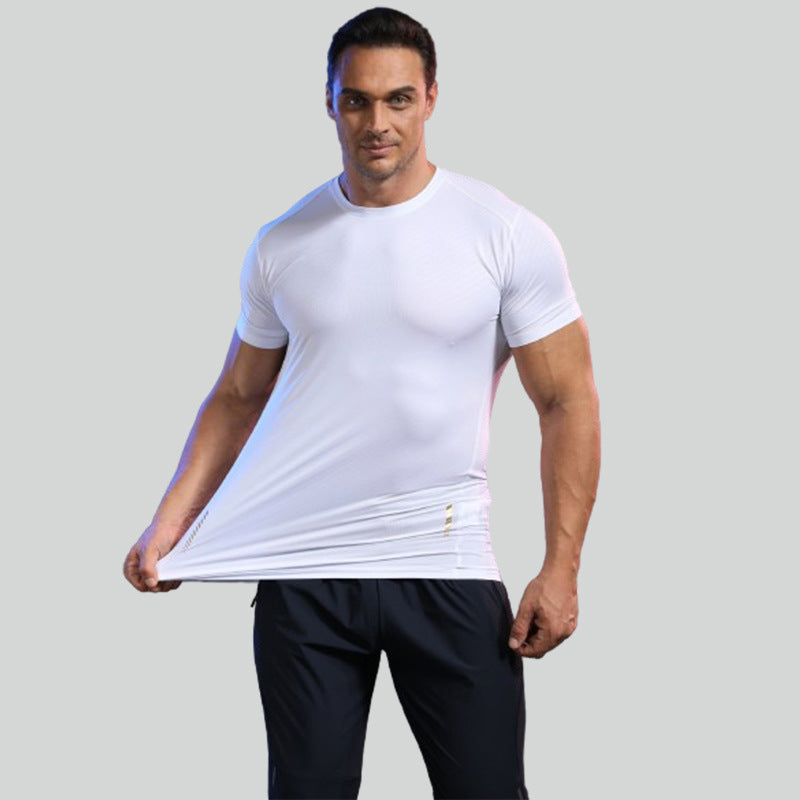 Short Sleeve Round Neck Quick-drying Breathable Sports T-shirt Men