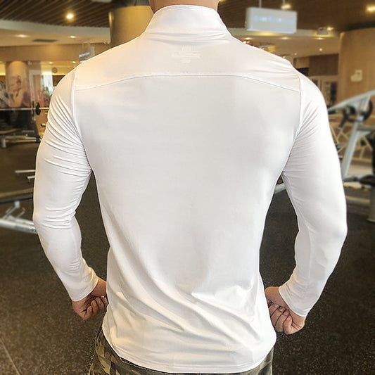 Half Zipper Fitness Long Sleeve Shirt