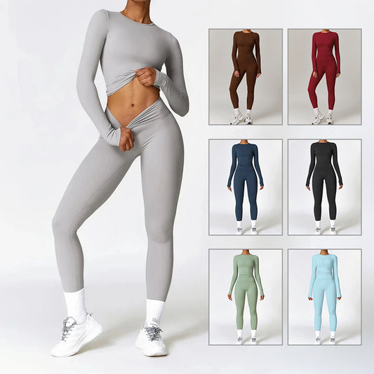 Tight-fitting Brushed Yoga Suit Quick-drying Sports Set