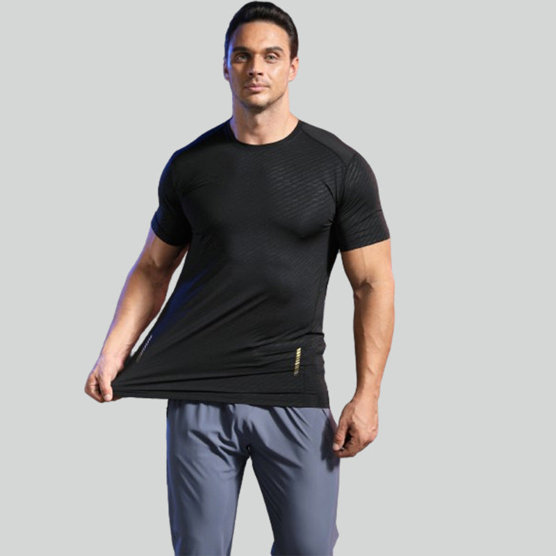 Short Sleeve Round Neck Quick-drying Breathable Sports T-shirt Men