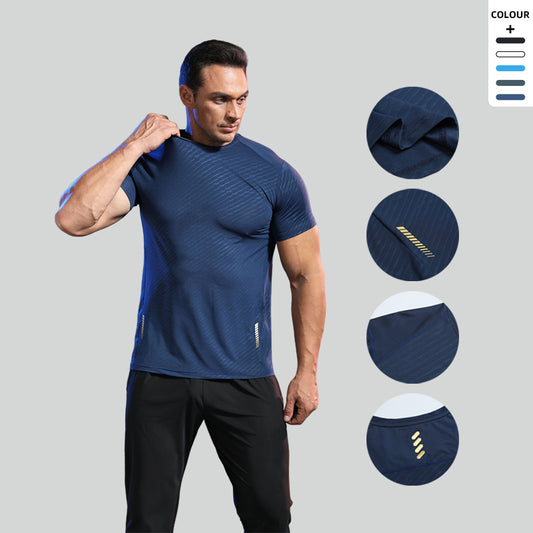 Short Sleeve Round Neck Quick-drying Breathable Sports T-shirt Men