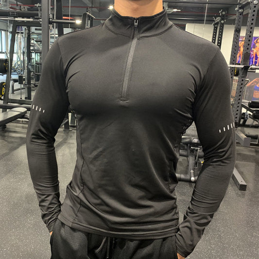 Half Zipper Fitness Long Sleeve Shirt